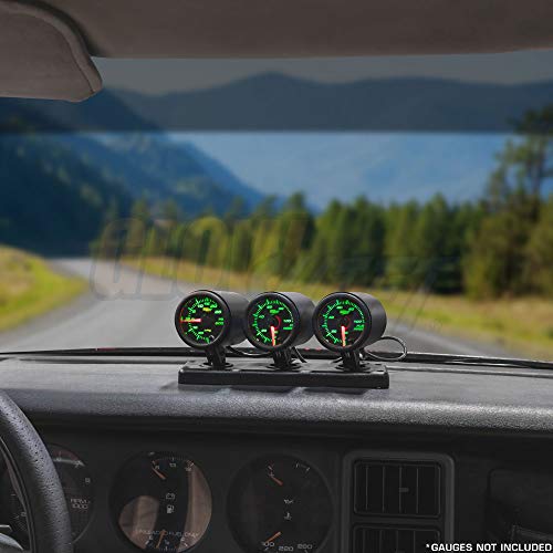 GlowShift Universal Black Triple Swivel Dashboard Gauge Pod Holder