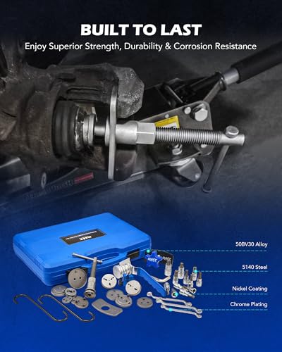 OMT 34pc Master Brake Caliper Tool Kit with 11 Adapters and Line Cutter - size: Master