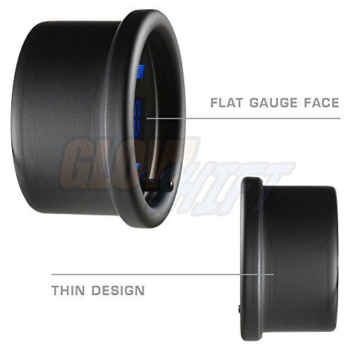 GlowShift 10 Color Digital Dual 100 PSI Pressure Gauge Kit, 2-1/16" 52mm