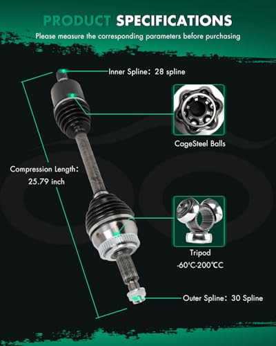 SCITOO CV Axle Drive Shaft For Azera 3.3L 2012-2017