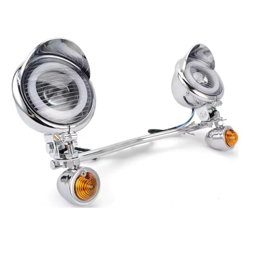Motorcycle Auxiliary Light Set LED 3.9 inch Front Headlight Turn Signal with Bracket White lighting Driving Light for Cruiser Passing Light Motorcycle Fog lights 