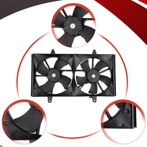 PartsFlow Radiator Cooling Fan Assembly For 2003-2008 Nissan Maxima For 2002-2006 Nissan Altima 620-419 - color: For Nissan