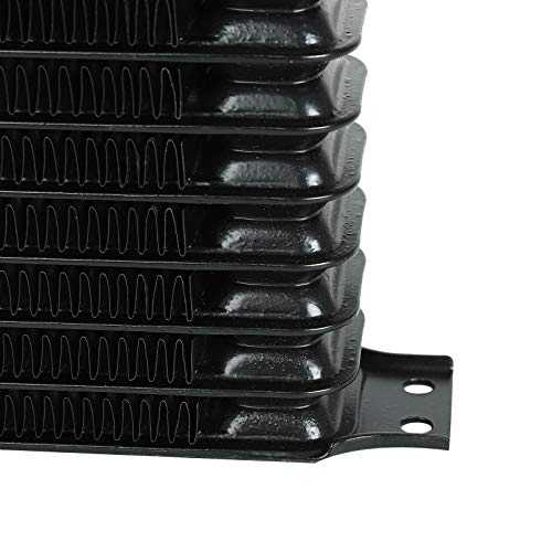 Aluminum 15 Row Engine Transmission Oil Cooler Electric Fan 6AN in-Line Hose 180'F Thermostat Temp Switch Wiring Kit