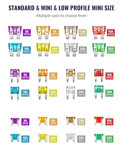 184PCS Automotive Fuses Assortment Kit Blade Car Fuses for Vehicle RV Truck