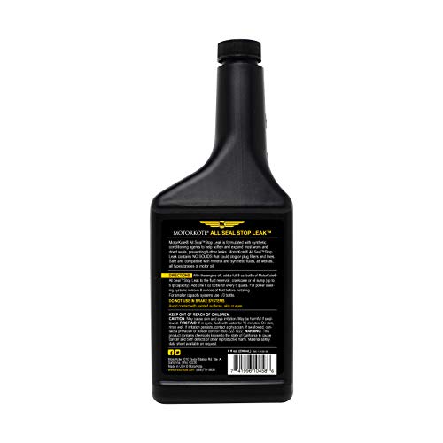 MotorKote All Seal Stop Leak Preventer for Engine, Transmission, and Power Steering | 8 fl. oz, Single