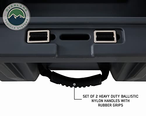 Overland Vehicle Systems 40100031 Dark Gray 169 QT Dry Box Storage with Wheels, Drain, and Bottle Opener | Waterproof Seal | Heavy-Duty Latches and Nylon Handles | Keeps Gear Safe, Dry and Organized - size: 169 QT Dry Box