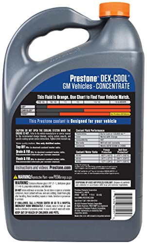 Prestone AF888-6PK Dex-Cool Antifreeze/Coolant - 1 Gallon, (Pack of 6)