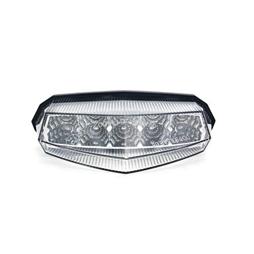 Universal 10 LED Rear Tail Light Brake Stop Running Light for Standard Sport ATV Quad Dirt Bike (Clear) - color: Clear