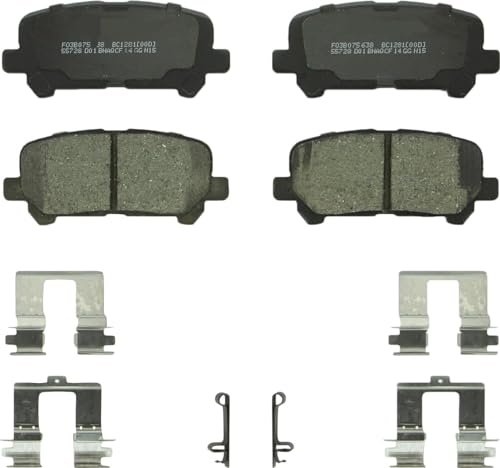 D1281 Rear Ceramic Disc Brake Pad Set Fit For Acura MDX 2007-2013,ZDX 2010-2013,For Honda Pilot 2009-2015,Odyssey 2011-2017 - color: HZ1281