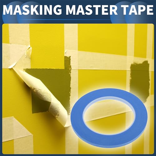 Masking Tape, 0.2 Inches x 32.8 Yards DIY Car Auto Paint Painters Tape Blue, 1 Pc - color: Blue, size: 0.2 Inches x 32.8 Yards
