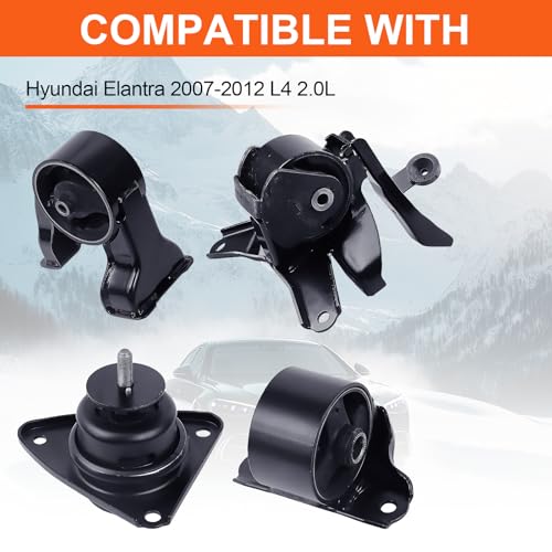 Engine Motor Mount Compatible with Hyundai Elantra 2007-2012 L4 2.0L ,Replacement for A4575EL A4587 A65017EL A65057 - size: Elantra 07-12
