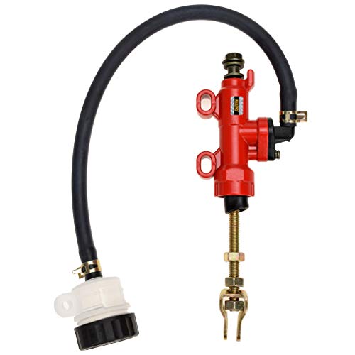 HIAORS Rear Brake Master Cylinder Reservoir Compatible with Coleman KT196 CK100 98cc 196cc 212cc 2.8HP 6.5HP Yerf Dog GX150 150cc Go Kart Buggy 110cc 125cc 250cc ATV Quad Pit Dirt Bike Parts Red - color: Red