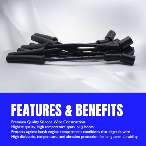 924-2077 Ignition Spark Plug Wires Compatible with Chrysler Aspen - style: 924-2077