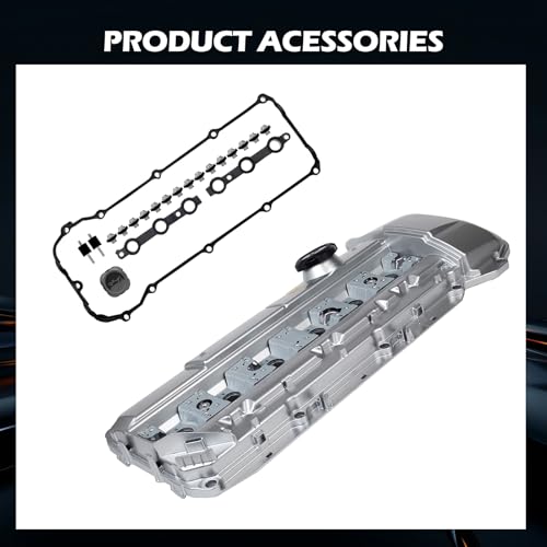 11121432928 Aluminum Valve Cover Kit with Gasket & Bolts - Compatible with 1999-2002 BMW 323i/325i/328i/330i/525i/528i/530i/Z3/X5 M52 M54 2.5L 2.8L 3.0L - color: 11121432928 Aluminum Valve Cover Kit