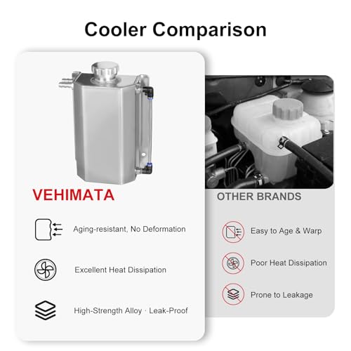 Coolant Reservoir Tank, 2L Aluminum Radiator Overflow Tank Silver - color: Silver, size: 2L