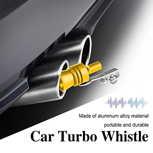 2PCS Car Turbo Whistle, Aluminum Alloy Universal Turbo Whistle - color: Gold