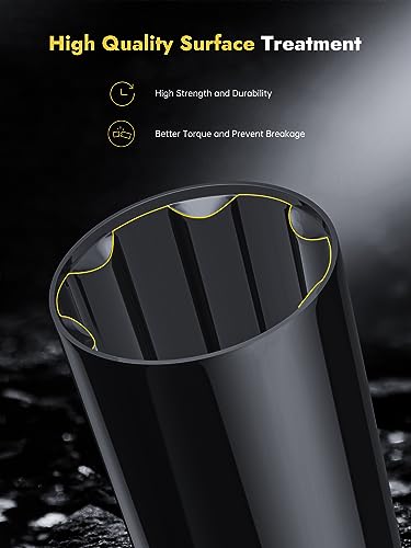 MIKKUPPA 6 Point Spline Lug Nuts Socket Key Tool, for 17.6mm Inner Diameter - color: Black, size: 6 Spline - 2PCS