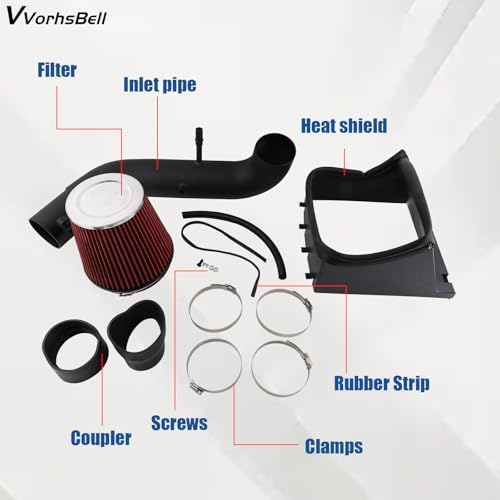 Cold Air Intake Kit for 2011-2014 Ford F150 5.0L V8 - size: 2011-2014 Cold air intake f150 5.0lv8