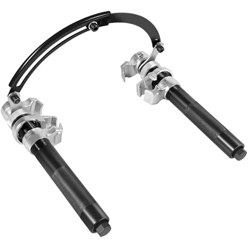 sixcow Upgrade Coil Spring Compressor Tool Automotive, Heavy Duty Macpherson Strut Spring Shock Absorber Compressor Set with Safety Jaws and Holder, Max Load.2645LB for Car Motorcycle Truck ATV UTV