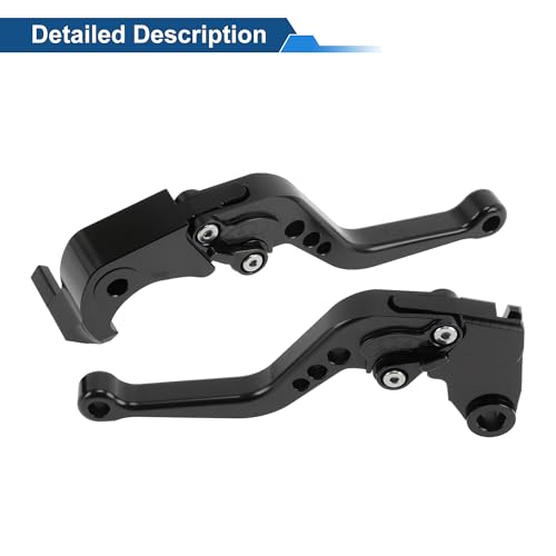 Short Brake Clutch Levers for Kawasaki Z1000SX/NINJA 1000/Tourer 2011-2016 6 Position Adjustable Motorcycle Handlebar Brake Lever Aluminum Alloy Black - color: Black