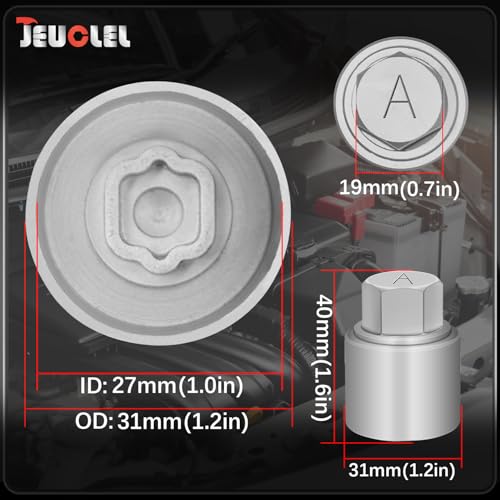 Type A Wheel Locking Nut Key for Land Rover, Lug Nut Removal Tool - size: Socket A