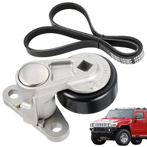 90K-38159 A/C Serpentine Drive Belt Tensioner Kit Fit for Chevy Silverado Avalanche Express Suburban Tahoe GMC Savana Sierra Yukon 1999-2008,Hummer H2 2003-2008 Replaces# 38159 19311139 ACK040378HD - size: 90K-38159