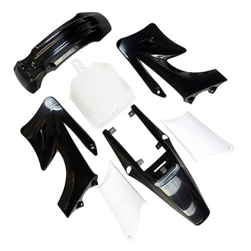 Plastic Fairing Kit Fender Parts & Seat for Apollo 110cc 125cc 150cc Pit Dirt Bike (Black) - size: Black