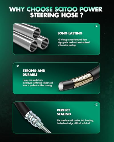 SCITOO Power Steering Pressure Hose for Mercedes-Benz ML350 R350
