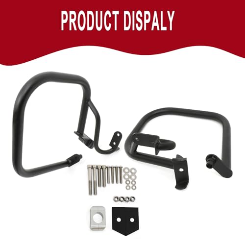 Worldmotop Engine Guard Highway Crash Bar Protector Replacement for BMW R1200RT R 1200RT 2004-2013 (Black, Rear) - size: Rear