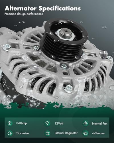 SCITOO 150A New Alternator Fits for Ford for Escape for Focus for Fusion - size: Small, style: 11272 Alternator