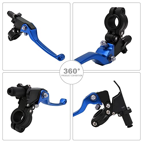 JFG RACING CRF50 KLX SSR TTR 110용 오토바이 브레이크 클러치 레버 2.2cm(0.8인치) - color: 블루.