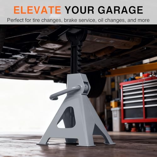 Nilight 3-Ton Jack Stands, 6,600 lb Capacity, Adjustable Height, 1 Pair - size: 3T