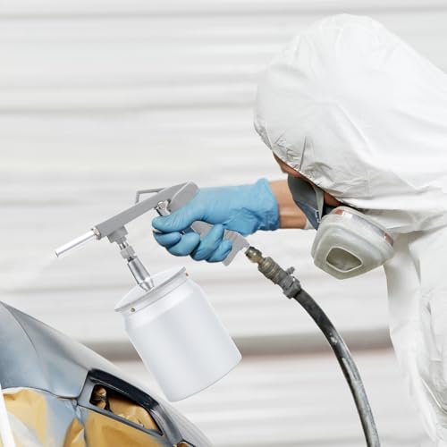 Air Undercoating Spray Gun with 33 oz Suction Feed Cup, Pneumatic Automotive Sprayer for Sprayable Truck Bed Liner Coating, Rubberized Undercoat, Chip Guard Paint and Rust Proofing - size: 1000cc
