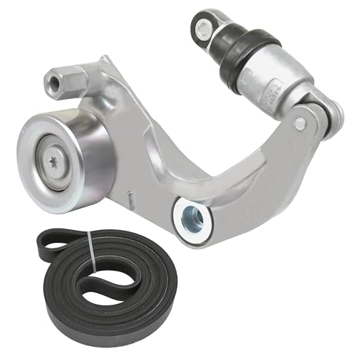 Drive Belt Tensioner Assembly with Pulley & Serpentine Compatible with Honda Civic 1.8L 2006 2007 2008 2009 2010 2011 Replace 31170-RWK-005