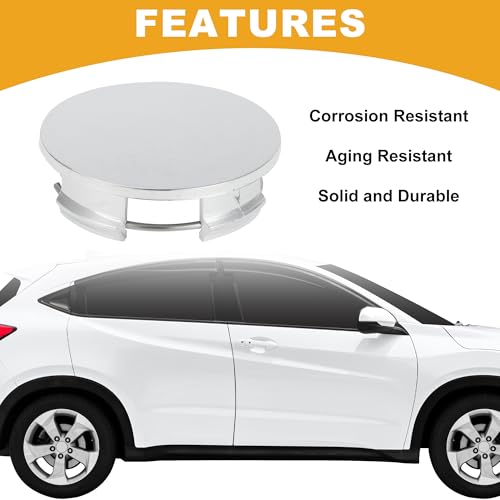 4 Pcs 57mm 2.24" OD - Universal Car Wheel Hub Center Caps - Car SUV Trucks Auto Hub Covers Scratch Resistant Rustproof - Durable Plastic Chrome Silver Tone
