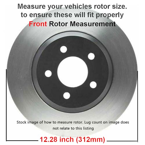 Detroit Axle - 10pc Brake Rotors Brake Pads Kit for 2017-2020 Honda Civic - size: 10PR53550/KIT