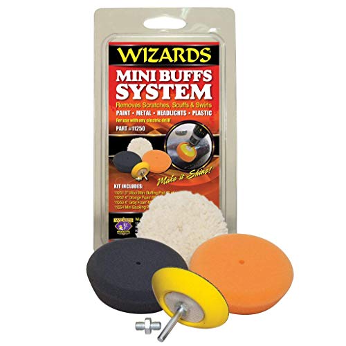 Wizards Mini Buffing System - Cuts, Polishes & Applies Wax, 1/4 Shank - color: Mini Buffing System