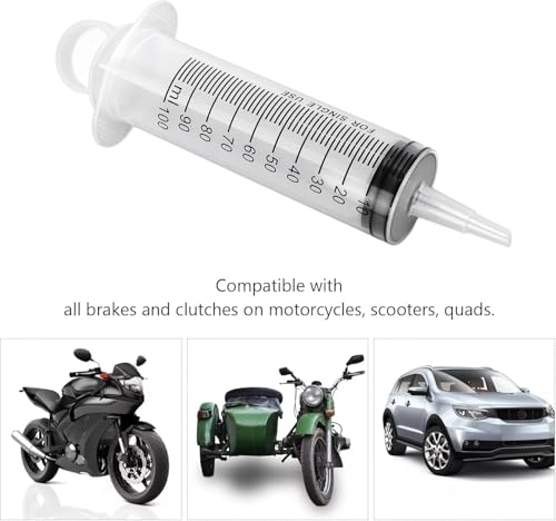 Motorcycle Brake Bleed Kit 100ml Syringe 50cm Hose Maintenance Tool
