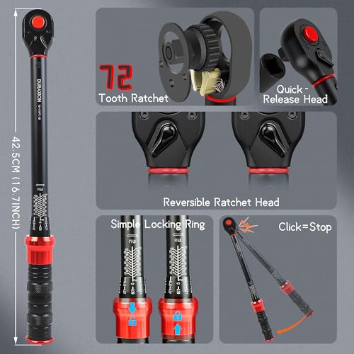 3/8-Inch Drive Torque Wrench 10-110ft.lb/13.56-149.14Nm - size: 3/8" 10-110FT-LB