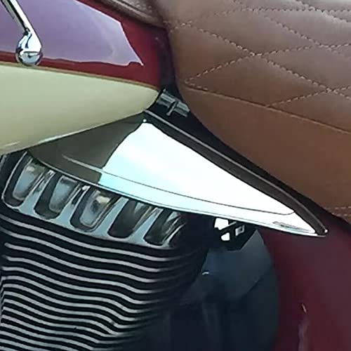 Motorcycle Saddle Heat Shields Air Deflector Fit for Indian Chief Classic Vintage Chieftain 2014-2022 Chrome - color: Chrome