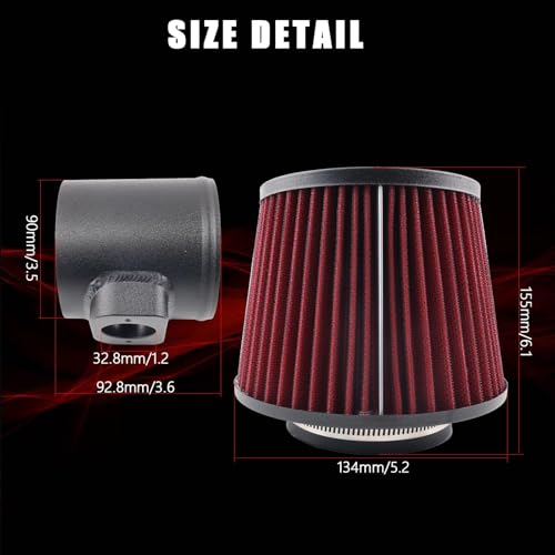 Cold Air Intake Kit Compatible with 2009-2016 BMW F10/F11 N55 535i 3.0T, High Flow Aluminum Pipe - color: 2009-2016 535i