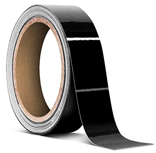 VViViD Black Gloss Air-Release Adhesive Vinyl Tape Roll (1 Inch x 20ft) - size: 1" x 20ft