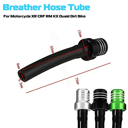 6Pcs Gas Fuel Cap Air Vent Hose Universal CNC Tank Valve Vent Tube with Chekc Ball Aluminum Breather for Atv Motorcycle Dirt Pit Quad Bike Motocross - color: 6 colors