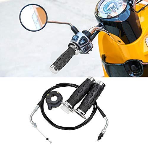 HIAORS 7/8 Throttle Twist Grip and 78" Scooter Throttle Cable for GY6 50cc 110cc 125cc 150cc 4 Stroke QMB139 157QMJ Engine Chinese TaoTao VIP Thunder 50 Wolf RX50 Wildfire Moped Scooter Go Kart Parts