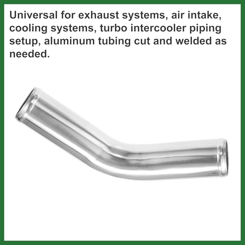 Motoforti 45mm 1.75" OD 4" 100mm Leg Length Universal Car Aluminum Alloy Tube Intercooler Pipe 45 Degree Bend Elbow Air Intake Joiners Tubing - Pack of 2 Long-lasting