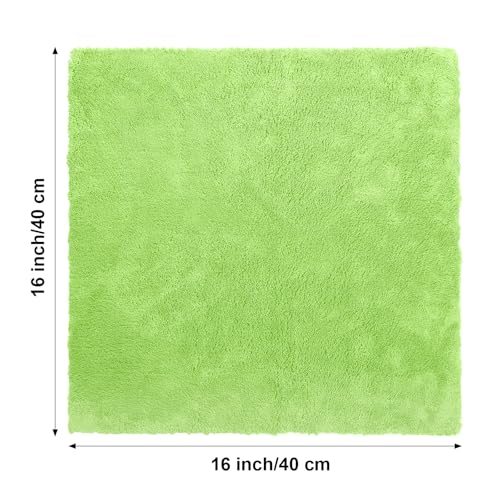 Shimeyao 30 Pcs 16 x 16 Inch Edgeless Microfiber Plush Towels for Cars Detailing Drying Wash Polishing Absorbent Cleaning Cloths, 500 GSM(Green) - color: Green, size: 16 x 16 Inch