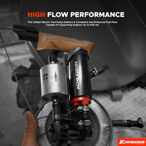 340LPH High Flow In-Tank Electric Fuel Pump Kit, 39mm Performance Fuel Pump for GSS340-Style Center-Inlet Applications, EFI Fuel System Upgrade - size: GSS340 Models