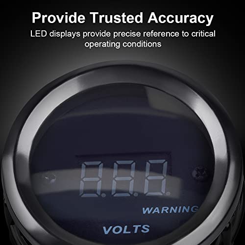 DC12V Voltmeter Blue Digital LED Volt Gauge Voltage Meter Kit 2inches 52mm