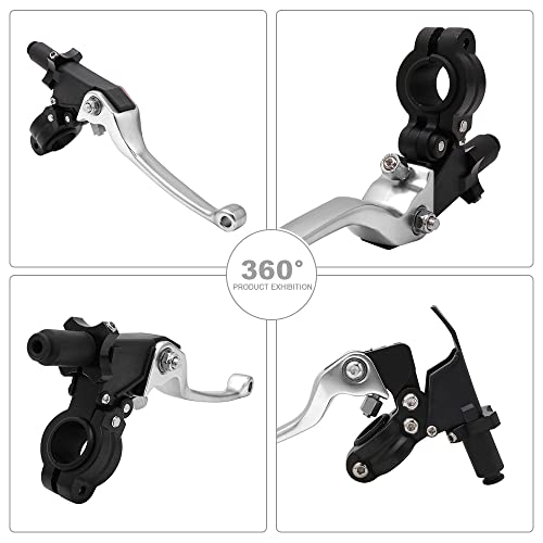 JFG RACING CRF KLX SSR TTR용 더트 바이크 브레이크 클러치 레버 세트 2.2cm(7/8인치) in in / 22MM - color: 실버