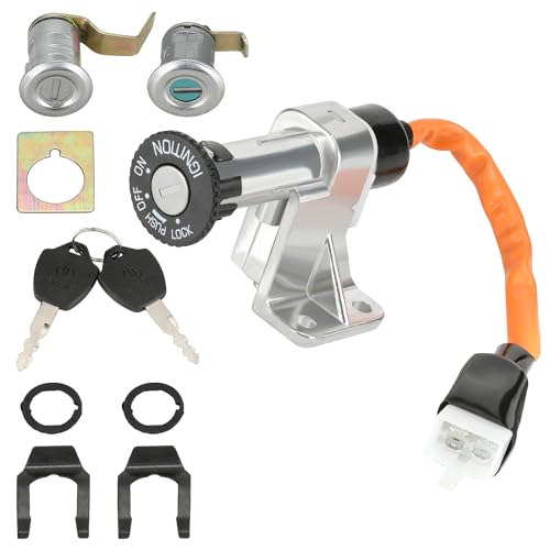 YOXUFA Ignition Switch Key Assembly for Chinese Scooter Moped GY6 49cc 50cc 150cc Tao Tao VIP Icebear Jonway Roketa Tank Peace Sports Vitacci Magnum Sunny Replacement Parts